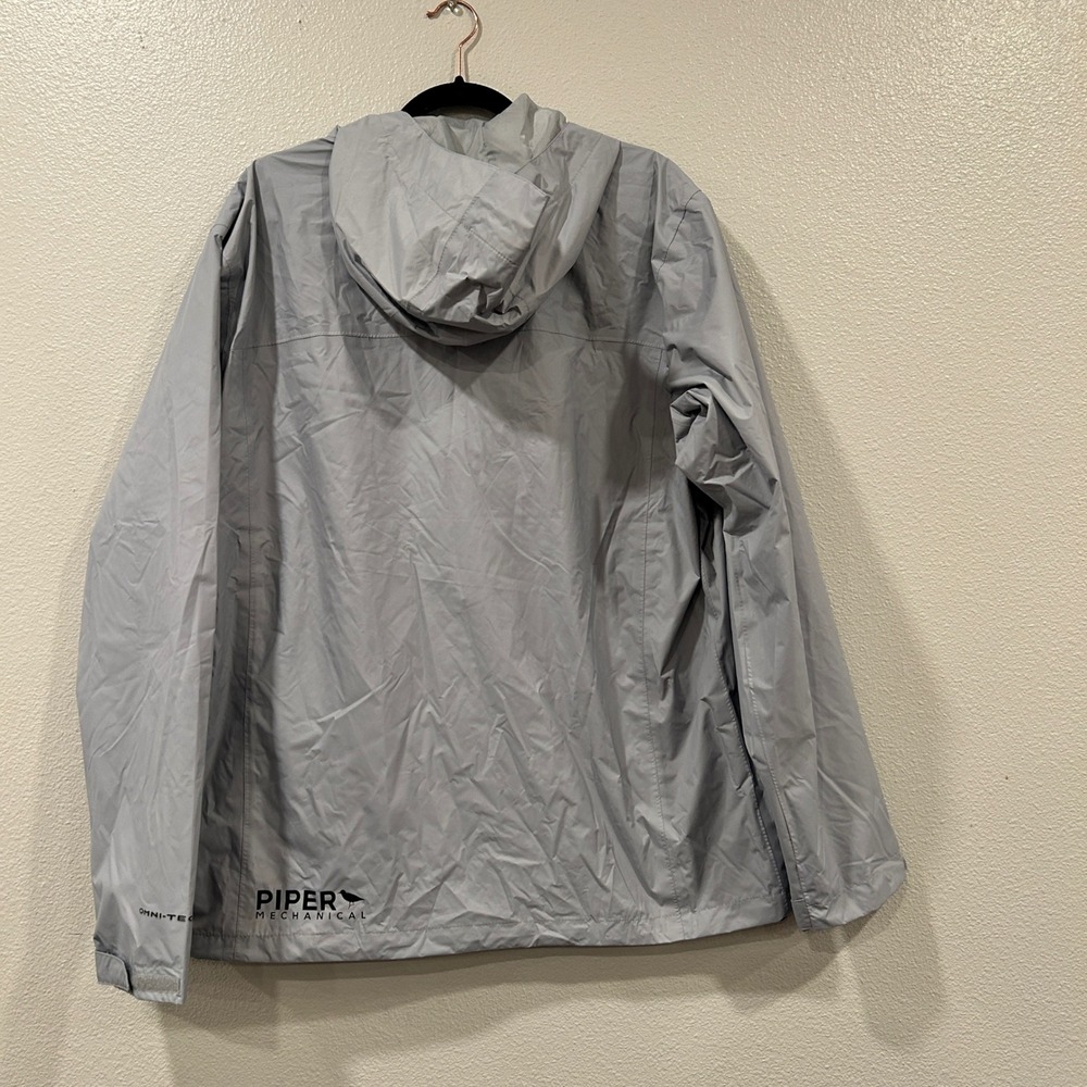 Columbia Watertight II Rain Jacket Company Logo Grey Omni-Tech Men's L NEW - Picture 7 of 11